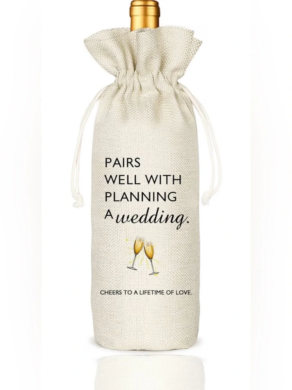 Wedding Champagne Bottle Gift Bag